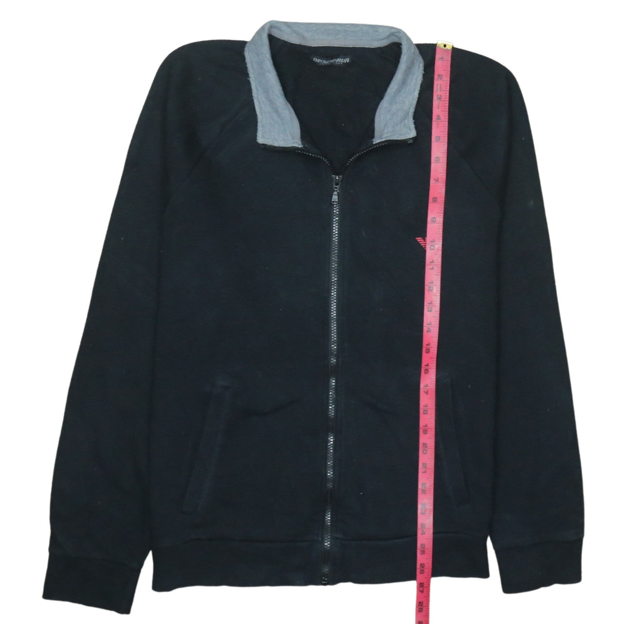 Emporio Armani Men's Black Full Zip Sweatshirt L Regular Fit