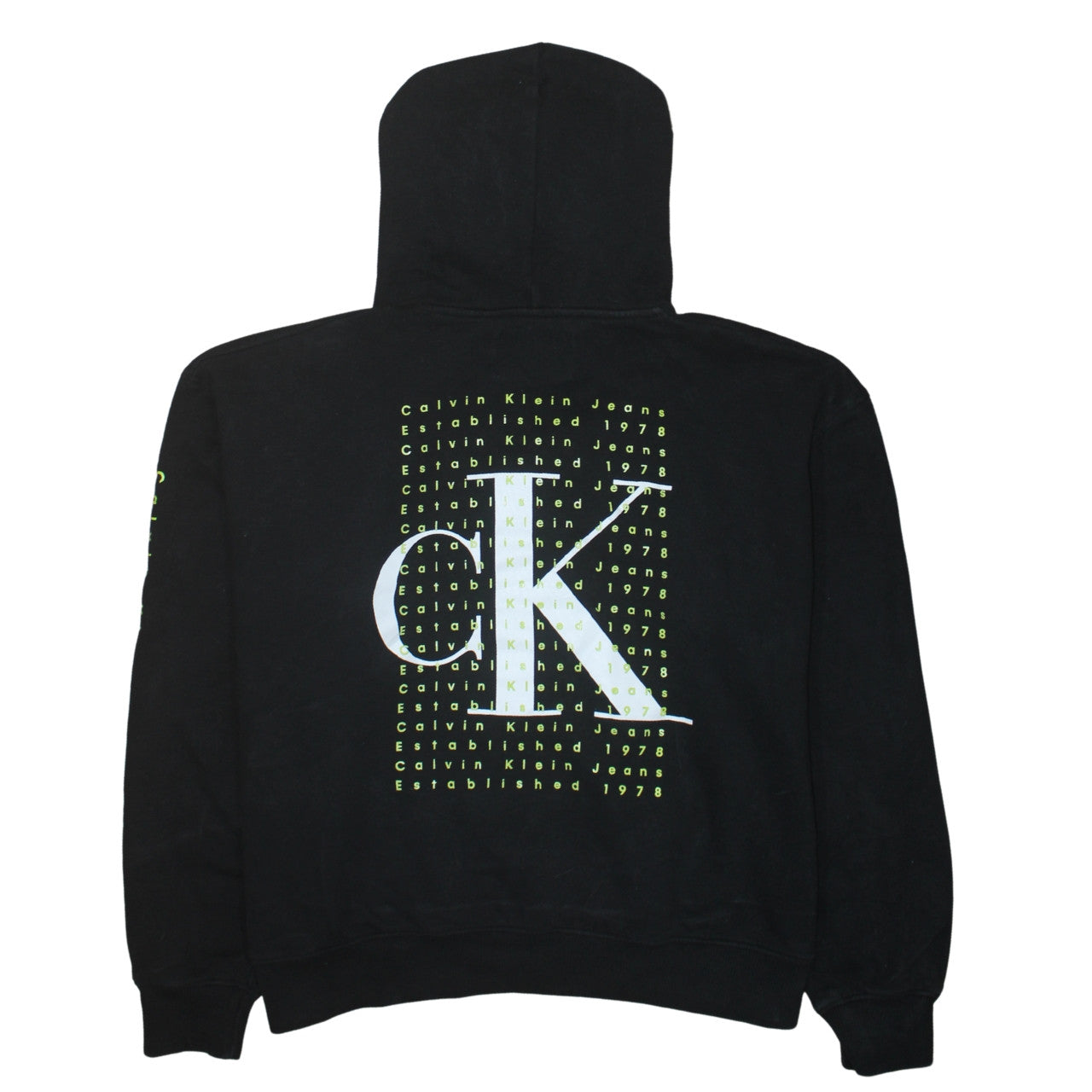 Calvin Klein Jeans Womens Black XL Pullover Hoodie with Logo