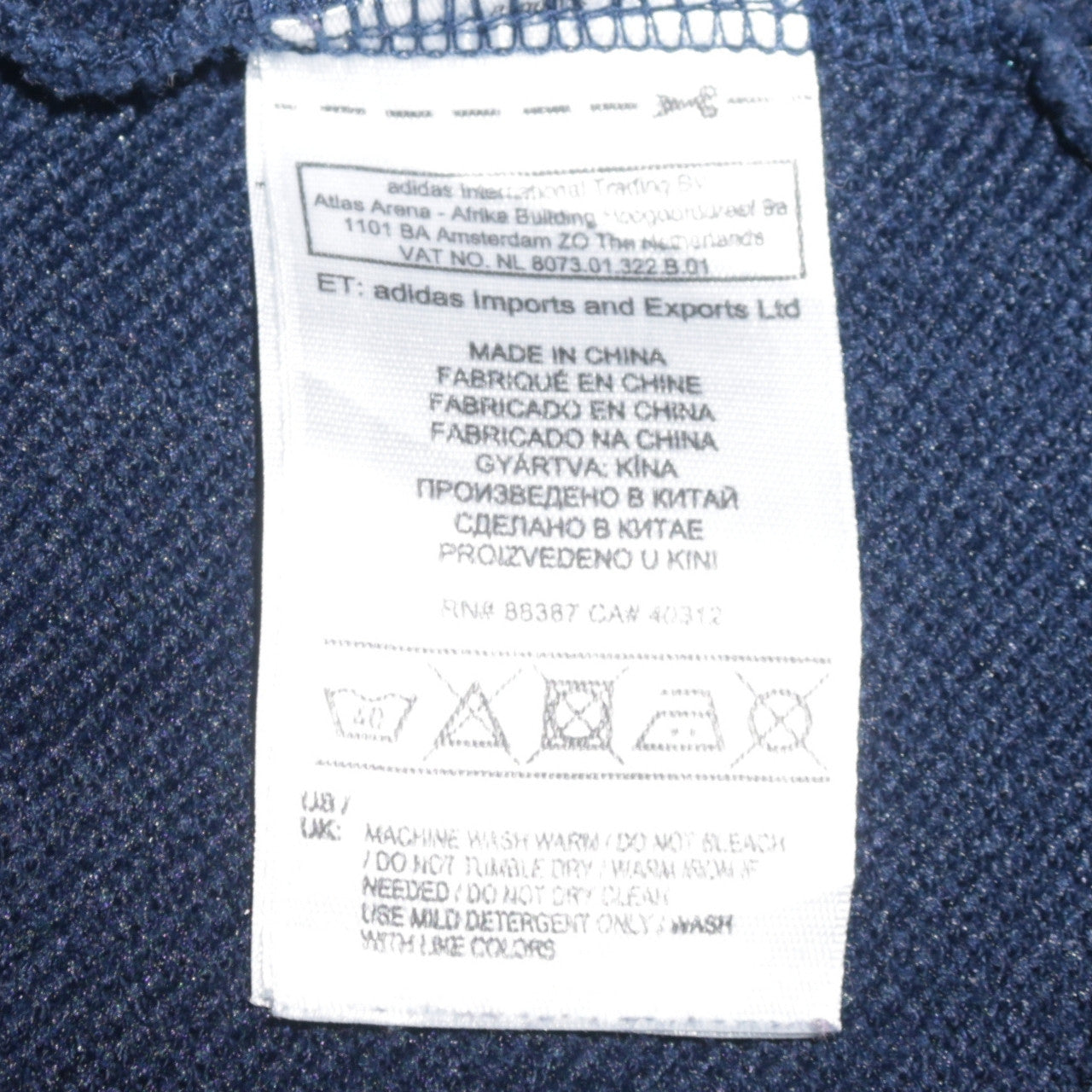 Adidas Men’s Blue Climalite Crew Neck Sweatshirt M Regular Fit