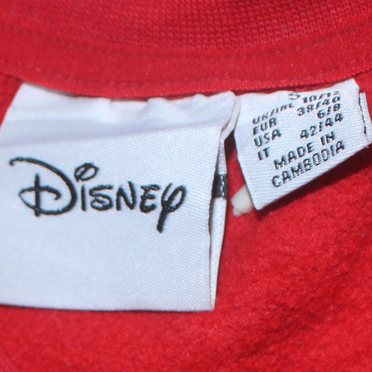 Disney Women Red Mickey & Friends Pullover Sweatshirt UK 10/12