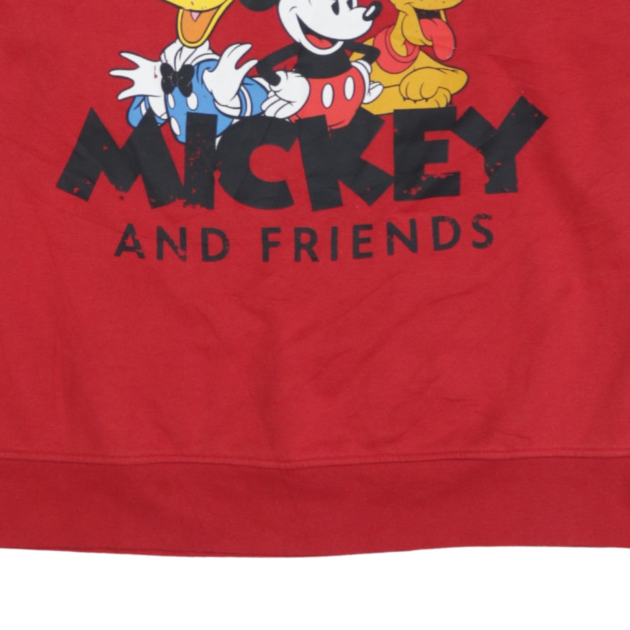 Disney Women Red Mickey & Friends Pullover Sweatshirt UK 10/12