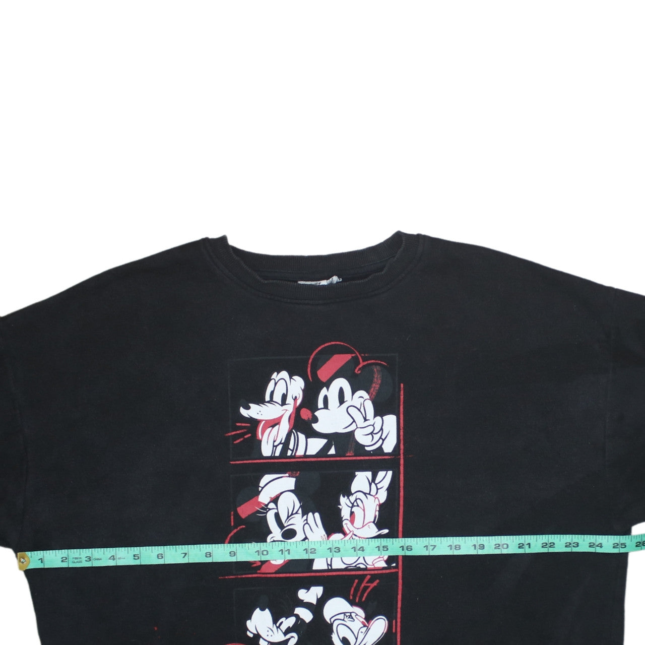 Disney x Primark Cares Black Mickey Mouse Crew Neck Sweatshirt Women M 12/14