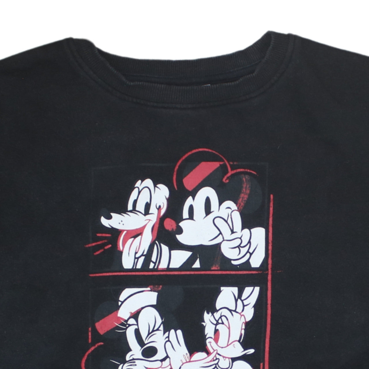 Disney x Primark Cares Black Mickey Mouse Crew Neck Sweatshirt Women M 12/14
