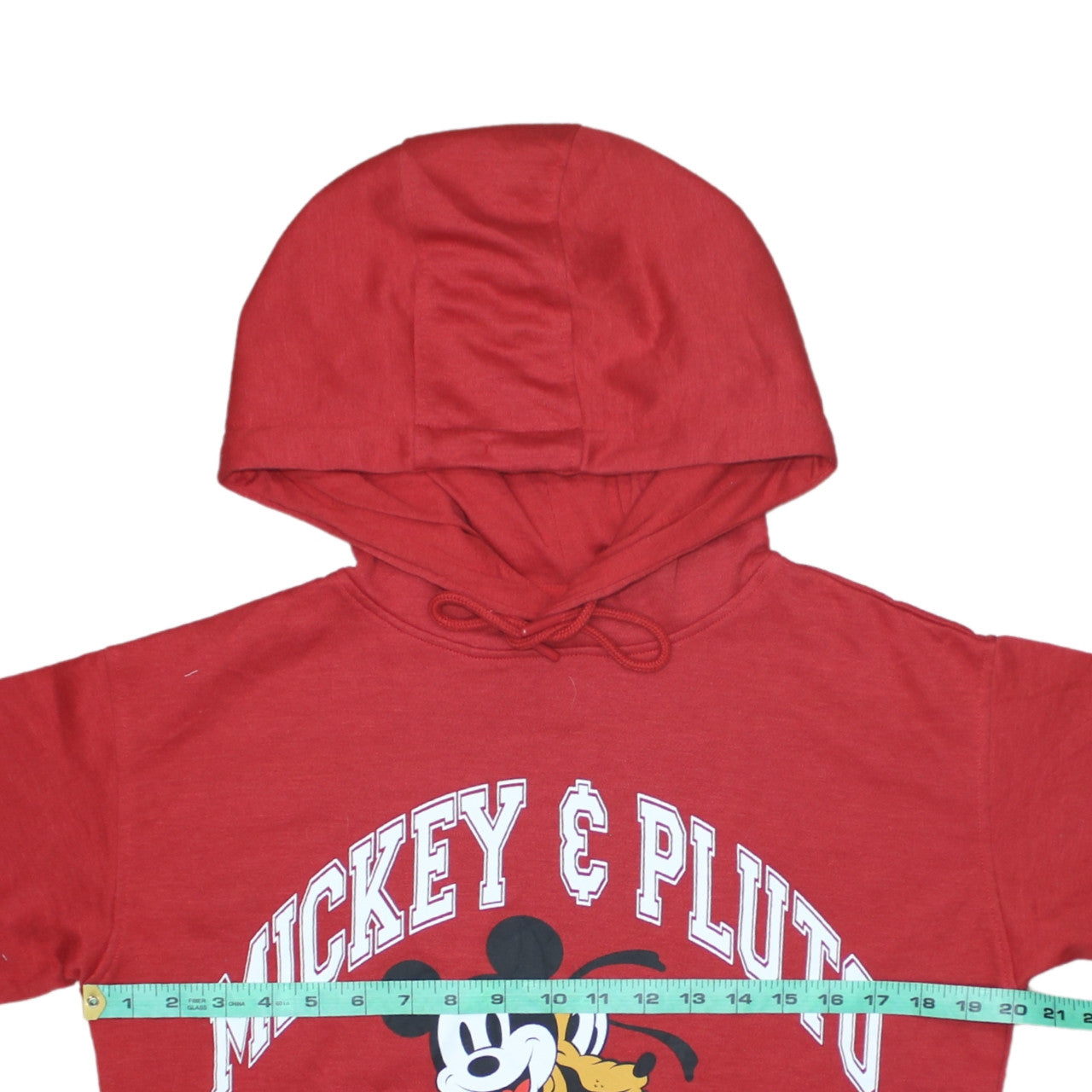 Disney Womens Red Hoodie XS Mickey & Pluto Graphic Pullover