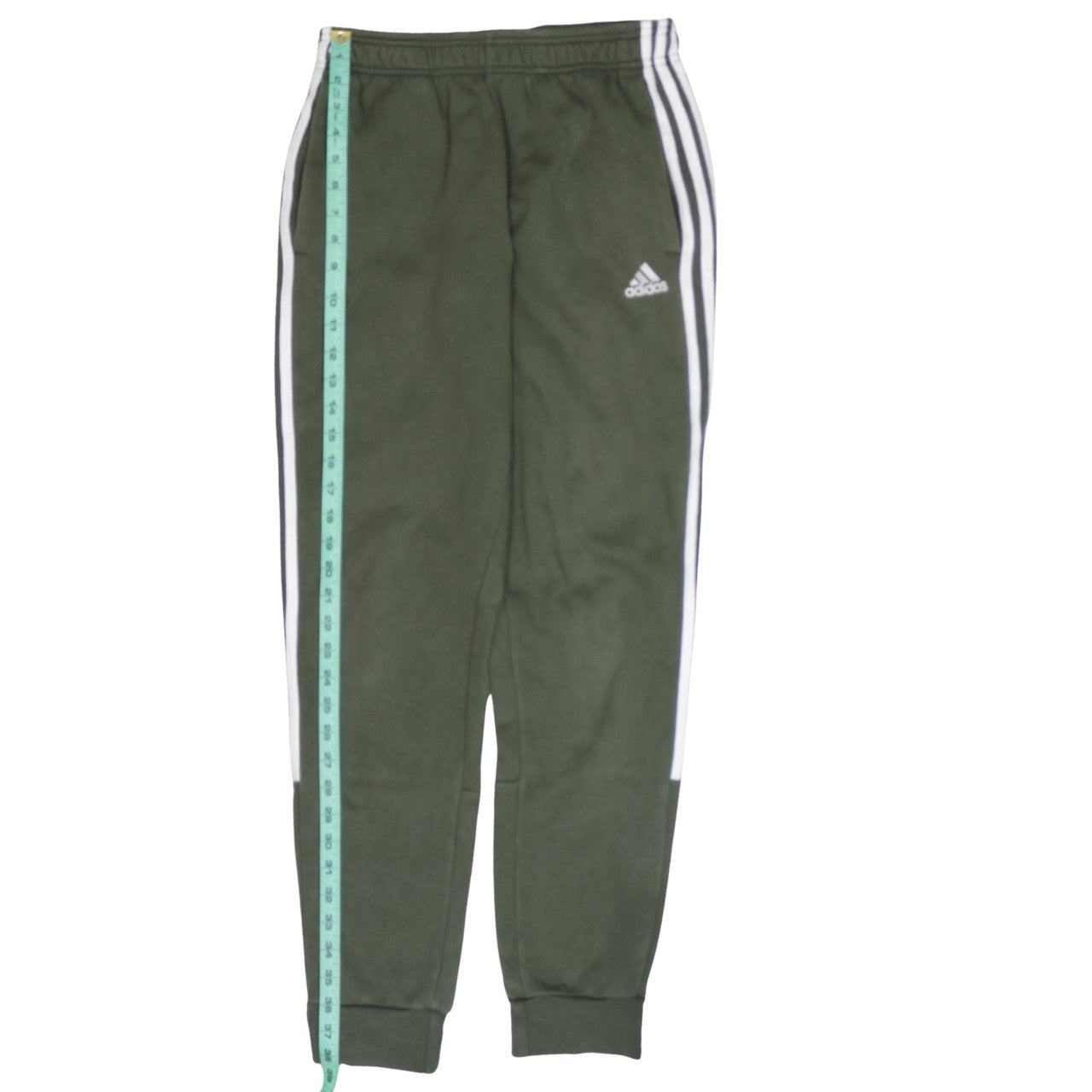 Adidas Men’s Green Jogger Trousers S Regular Fit Elastic Waist