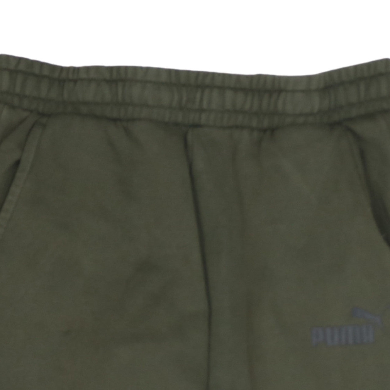 Puma Mens Green Jogger Sweatpants M Elastic Waist Fleece Lined