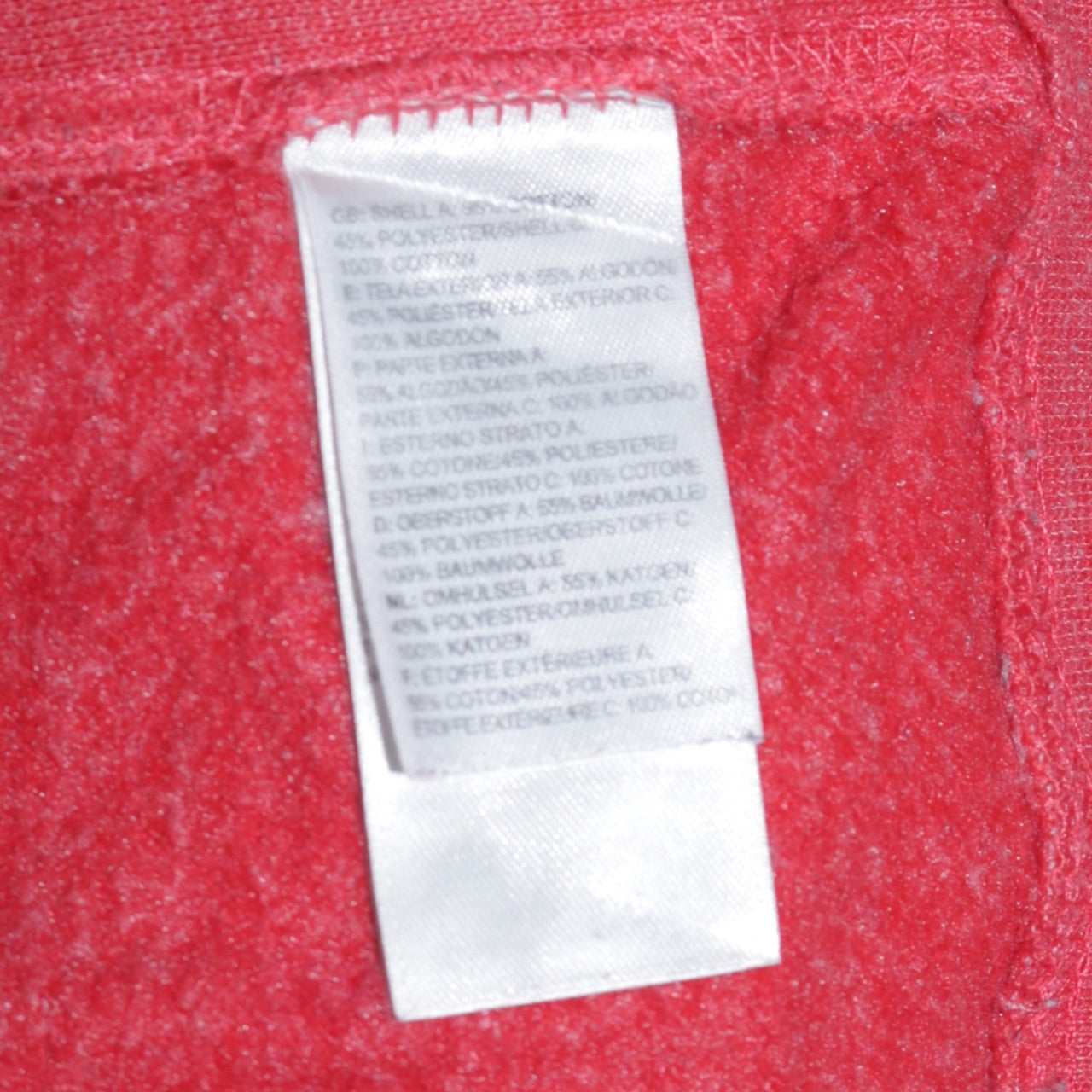 The North Face Womens Red Full Zip Hoodie Size M Cotton Blend
