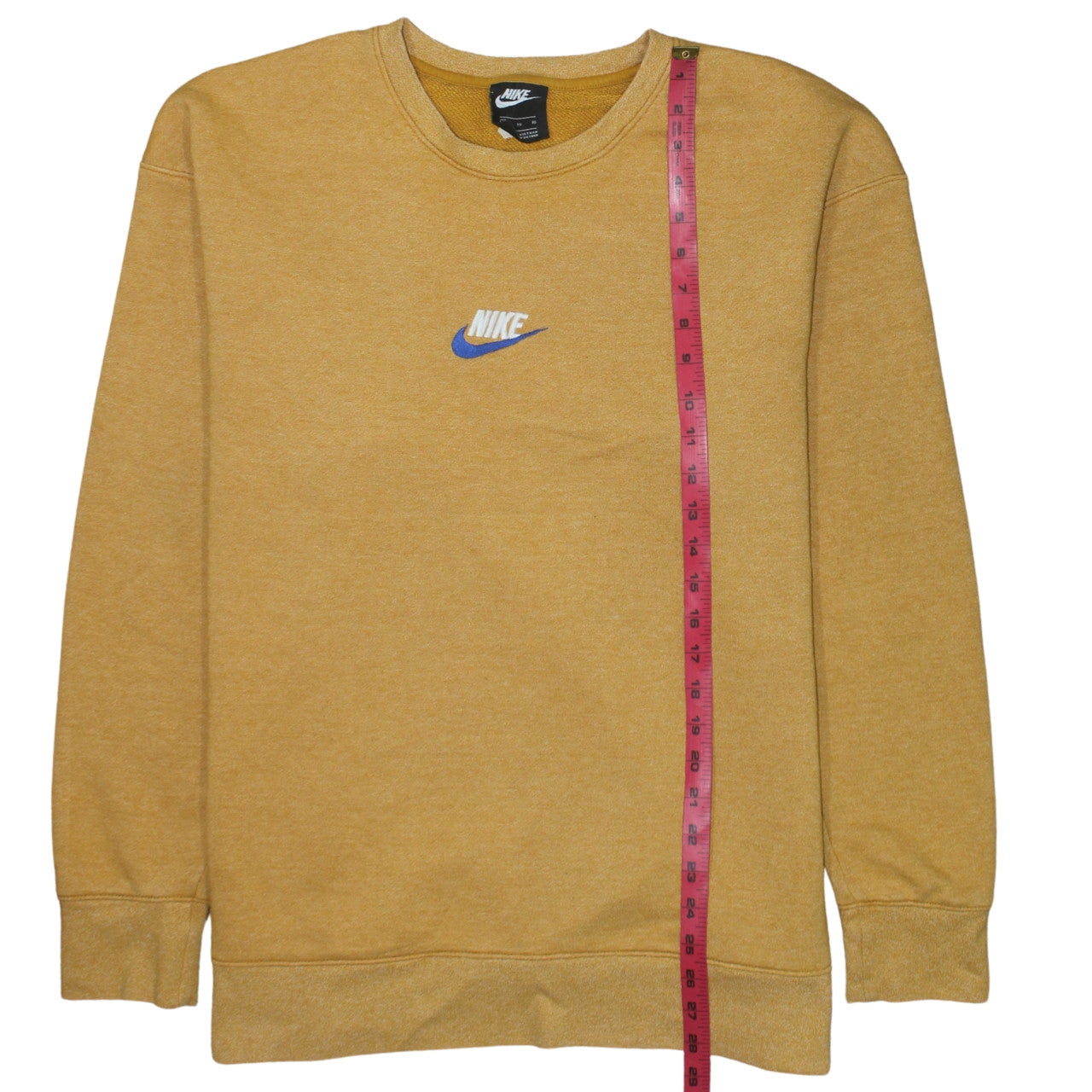 Nike Mens Yellow Pullover Crew Neck Sweatshirt L Regular Fit