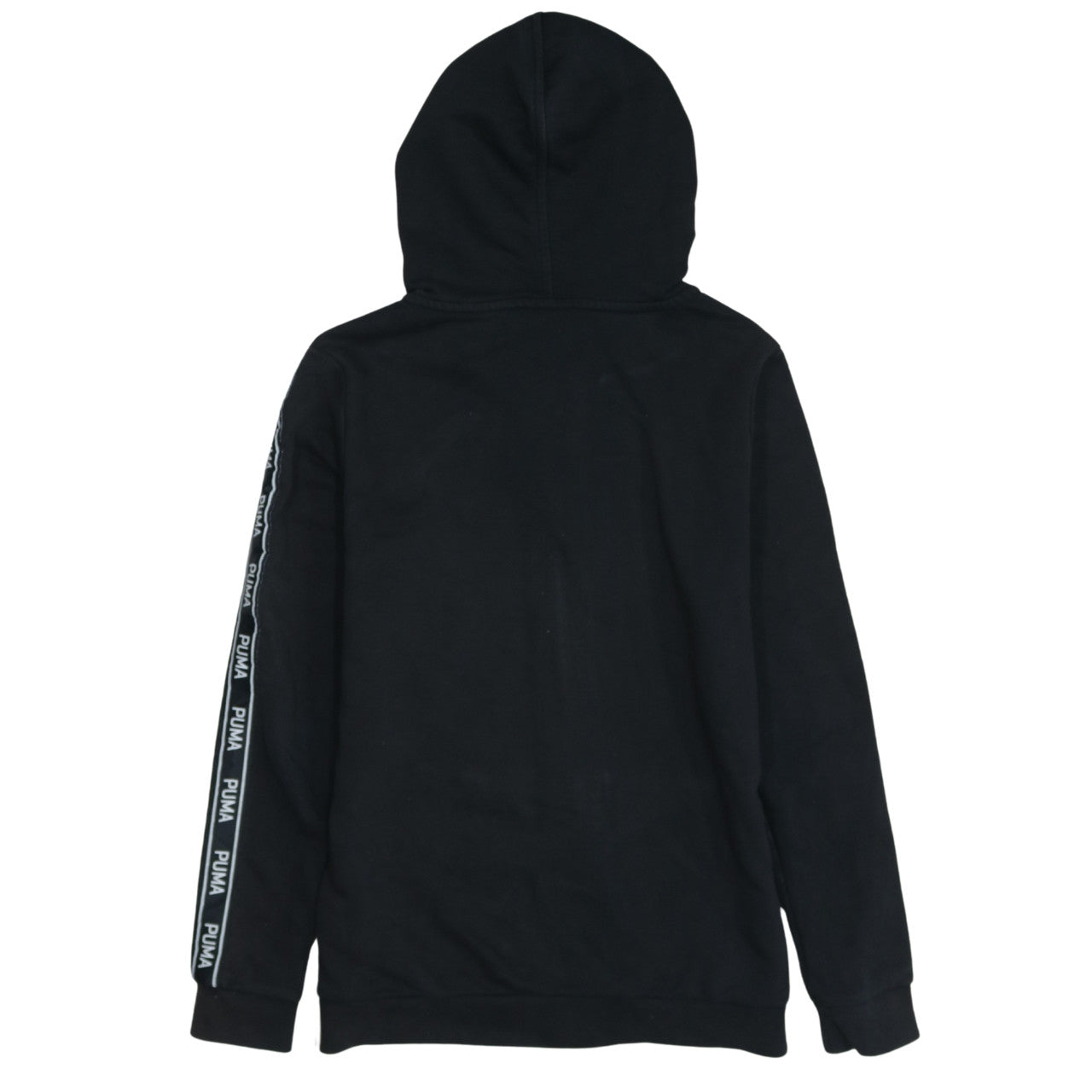 Puma Womens Black Size 6 Full Zip Hoodie with Logo Trim