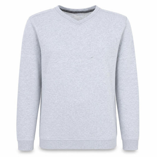 Marks & Spencer Men's Grey Marl V-Neck Pullover Sweatshirt M
