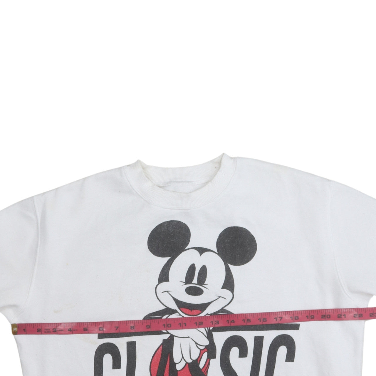 Disney Men's White Mickey Mouse Classic Graphic Sweatshirt M