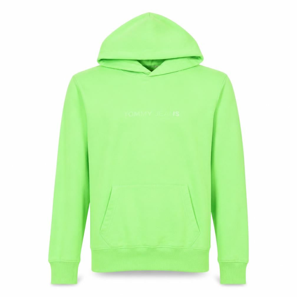 Tommy Jeans Men's Green XS Pullover Hoodie with Logo