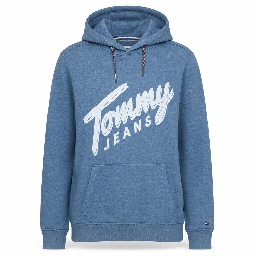 Tommy Jeans Women's Blue Pullover Hoodie Size M Cotton Blend