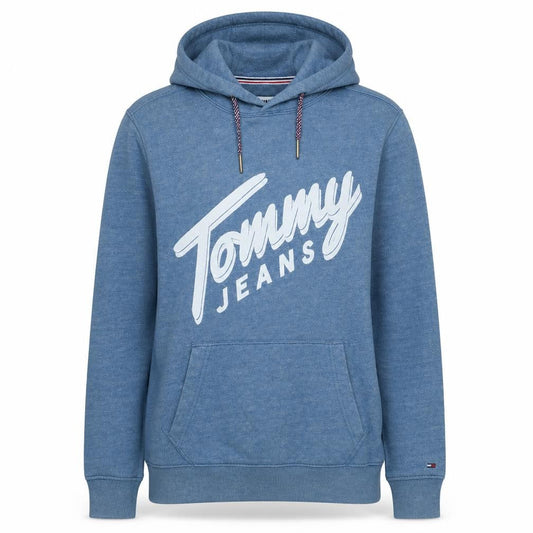 Tommy Jeans Women's Blue Pullover Hoodie Size M Cotton Blend