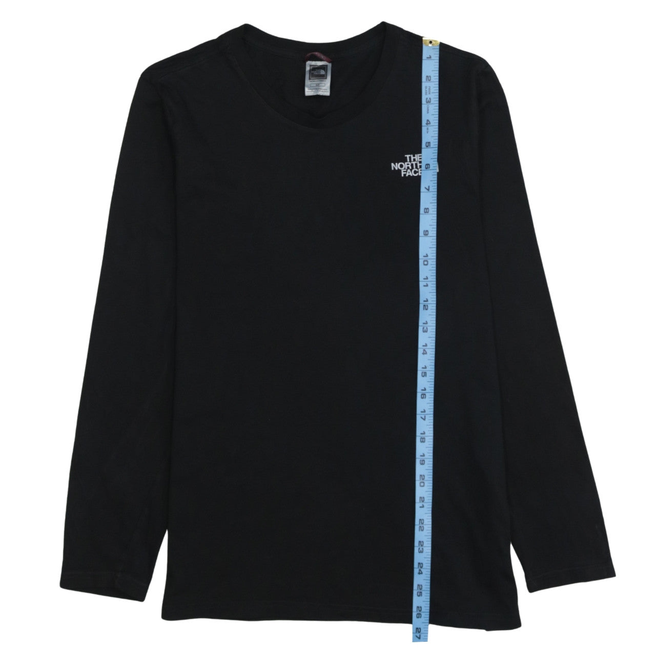 The North Face Men's Black Long Sleeve Cotton Logo T-Shirt Size S
