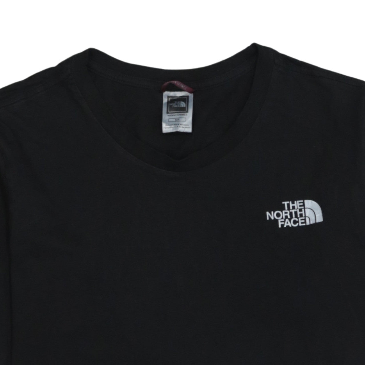 The North Face Men's Black Long Sleeve Cotton Logo T-Shirt Size S