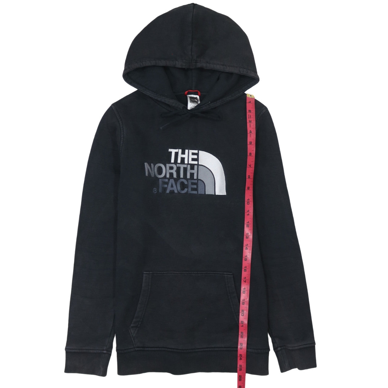 The North Face Boys Black XL Pullover Hoodie 100% Cotton Lined Logo Casual