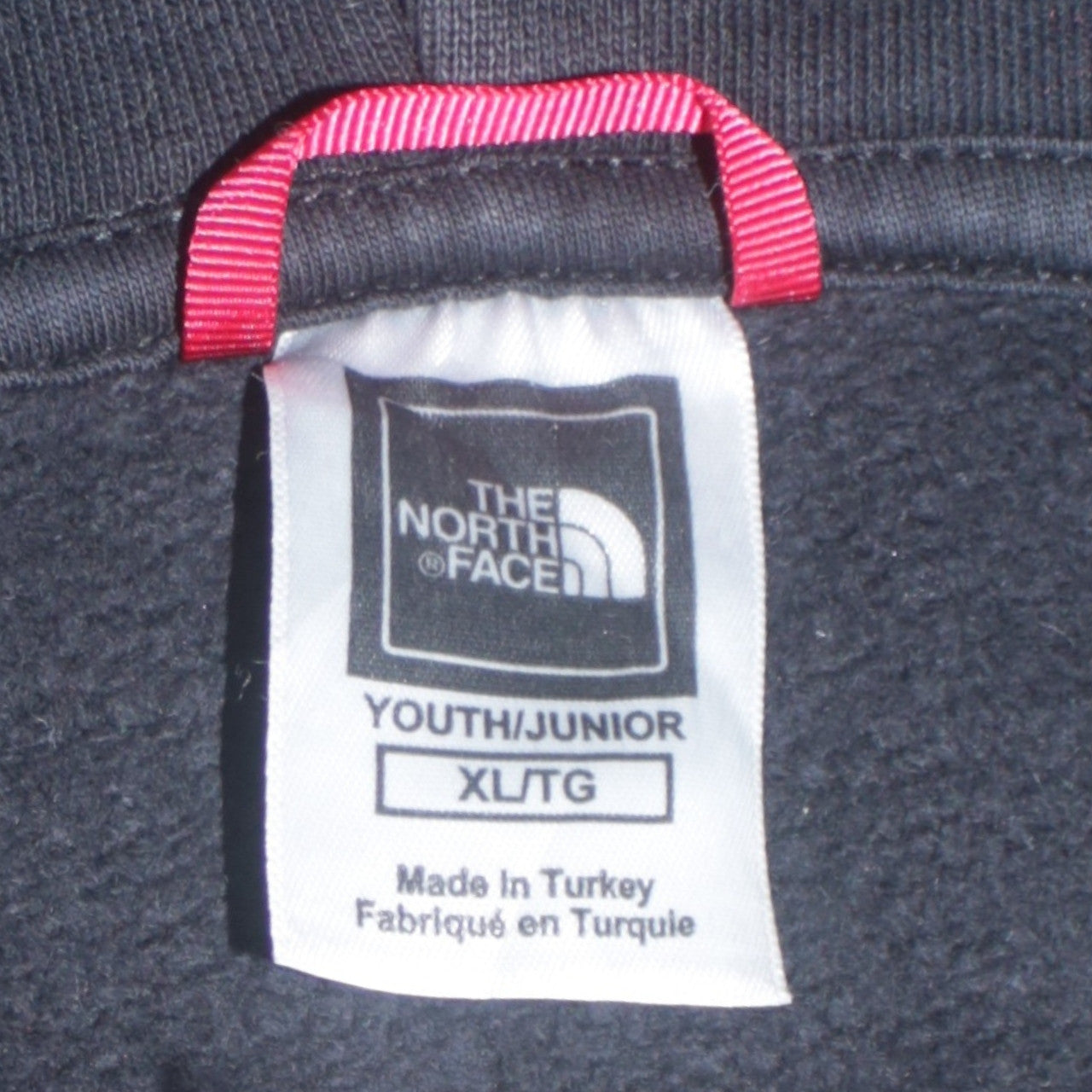 The North Face Boys Black XL Pullover Hoodie 100% Cotton Lined Logo Casual