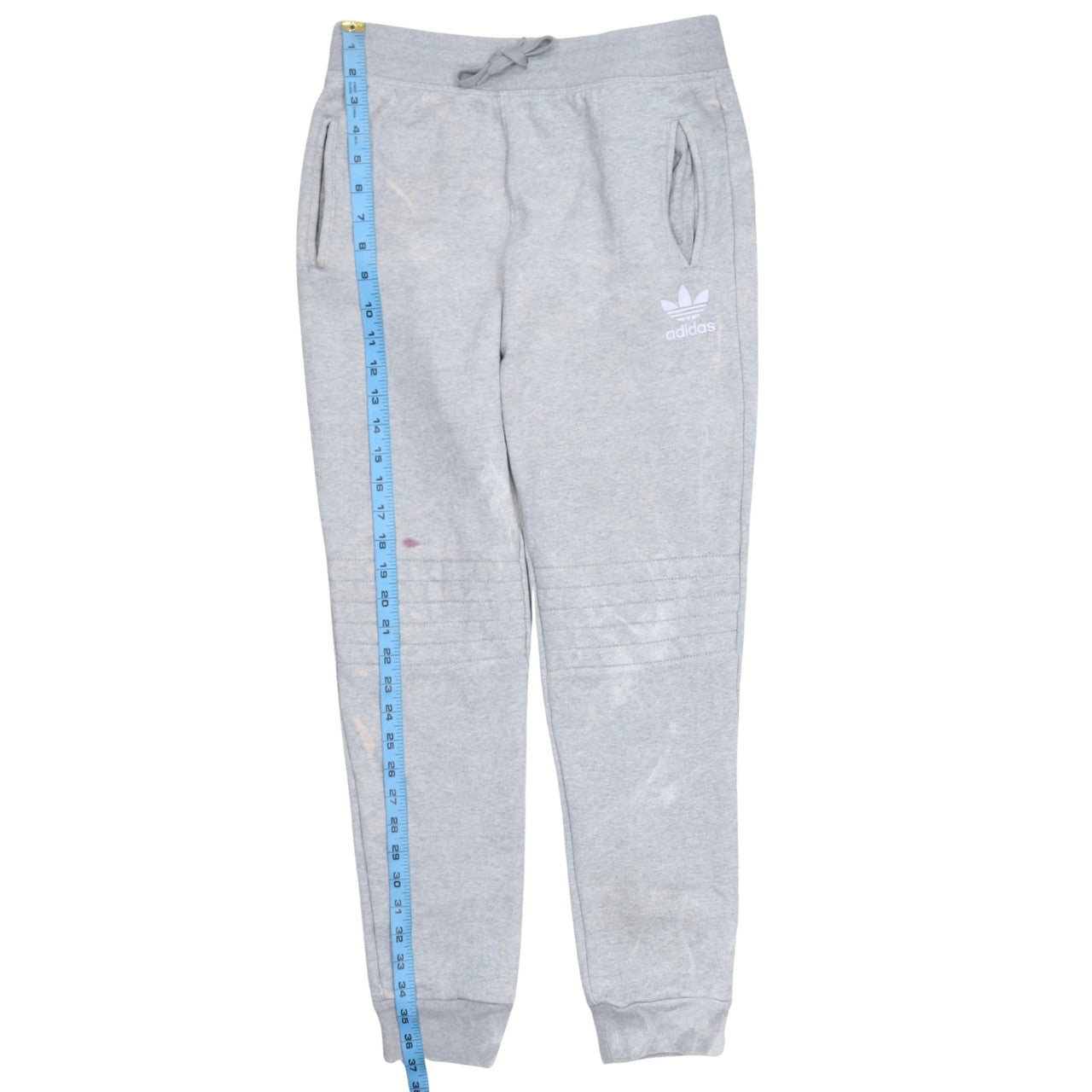 adidas Boys Grey Jogger Sweatpants 13-14 Years Regular Fit Fleece Trousers