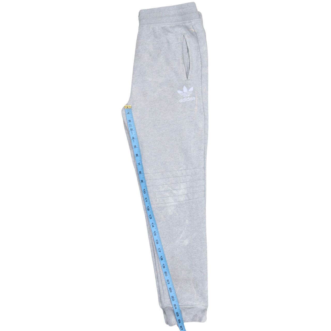adidas Boys Grey Jogger Sweatpants 13-14 Years Regular Fit Fleece Trousers