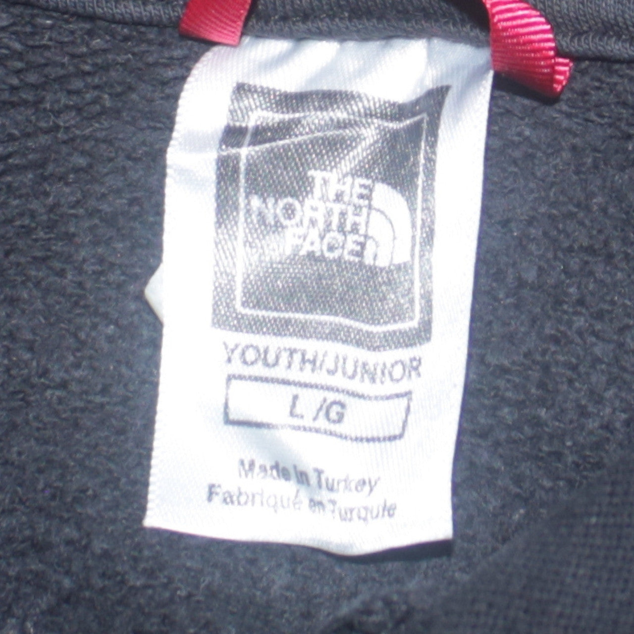 The North Face Boys Black Pullover Hoodie L Cotton Logo Sweatshirt