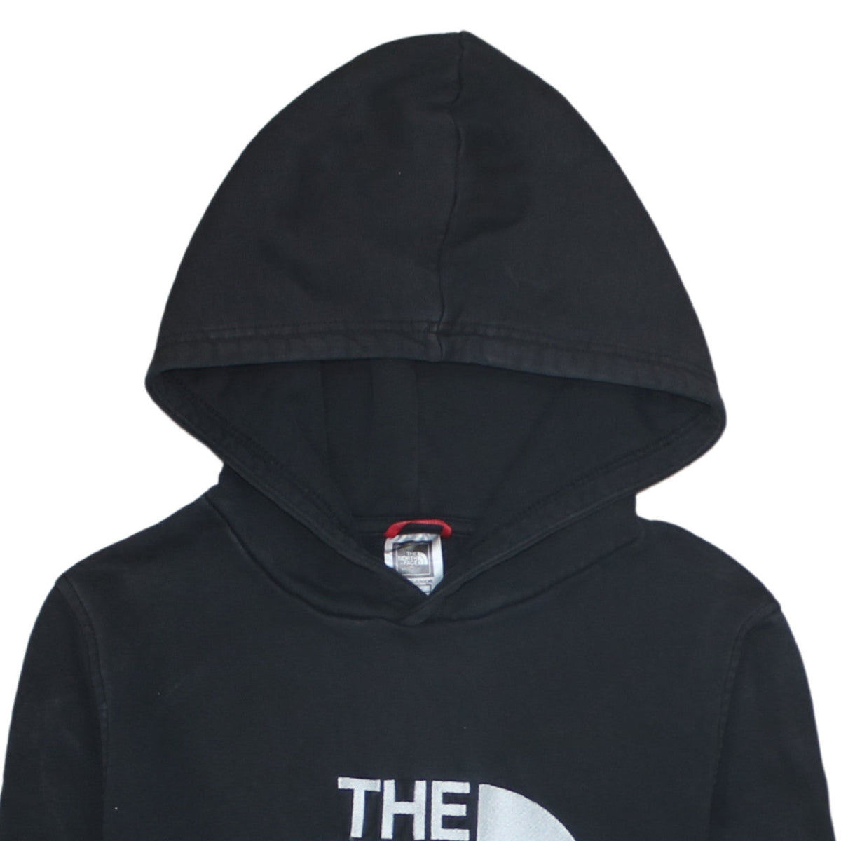 The North Face Boys Black Pullover Hoodie L Cotton Logo Sweatshirt