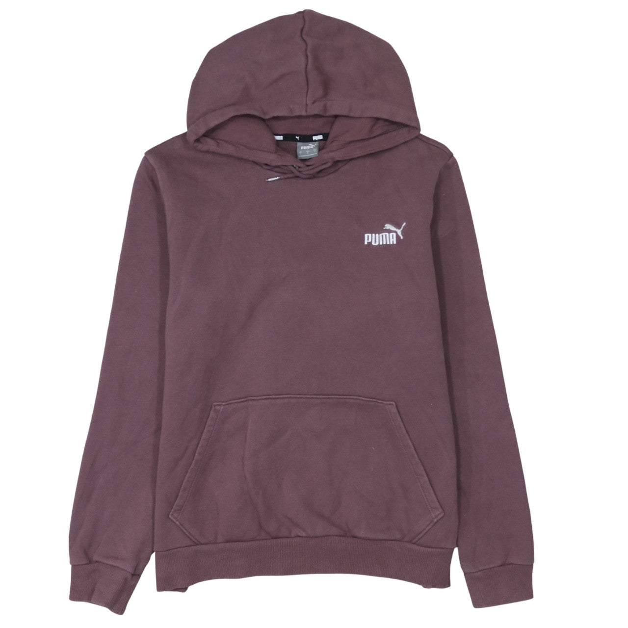 Puma Womens Burgundy Hoodie Large Pullover Cotton Blend Casual