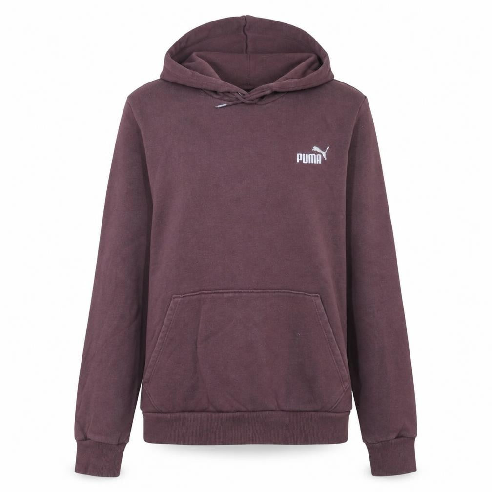 Puma Womens Burgundy Hoodie Large Pullover Cotton Blend Casual