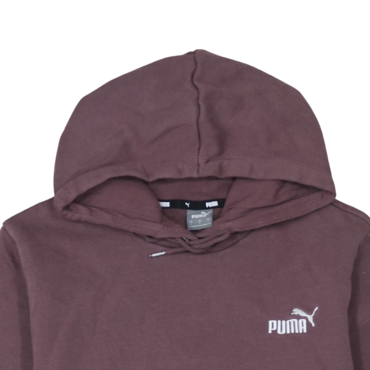 Puma Womens Burgundy Hoodie Large Pullover Cotton Blend Casual