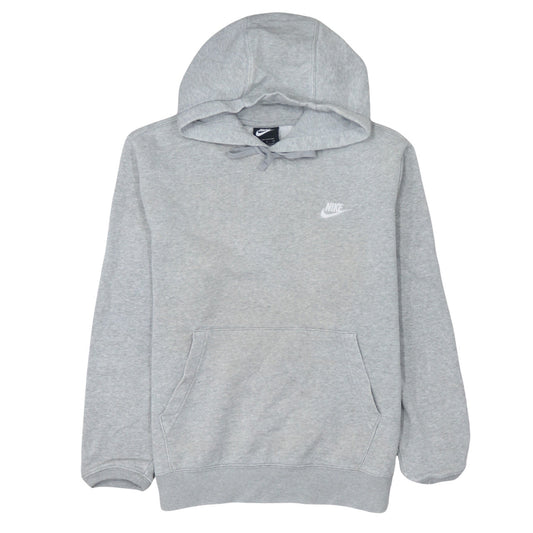 Nike Men's Grey Pullover Hoodie Size S Regular Fit Logo Fleece