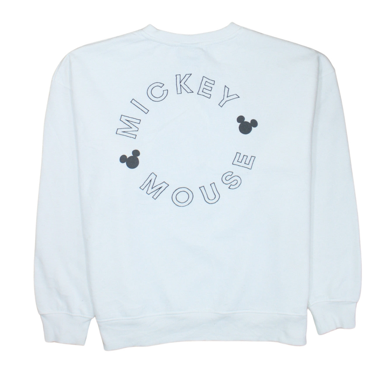 Disney Womens White Mickey Mouse Pullover Sweatshirt Size M 12/14