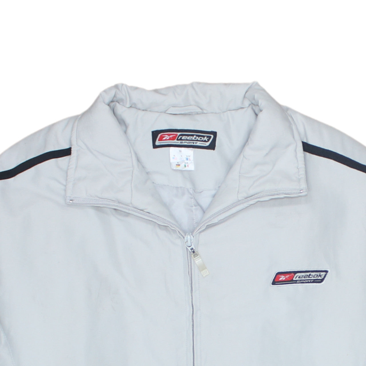 Reebok Women Grey Size 16 Sport Zip Up Lined Jacket