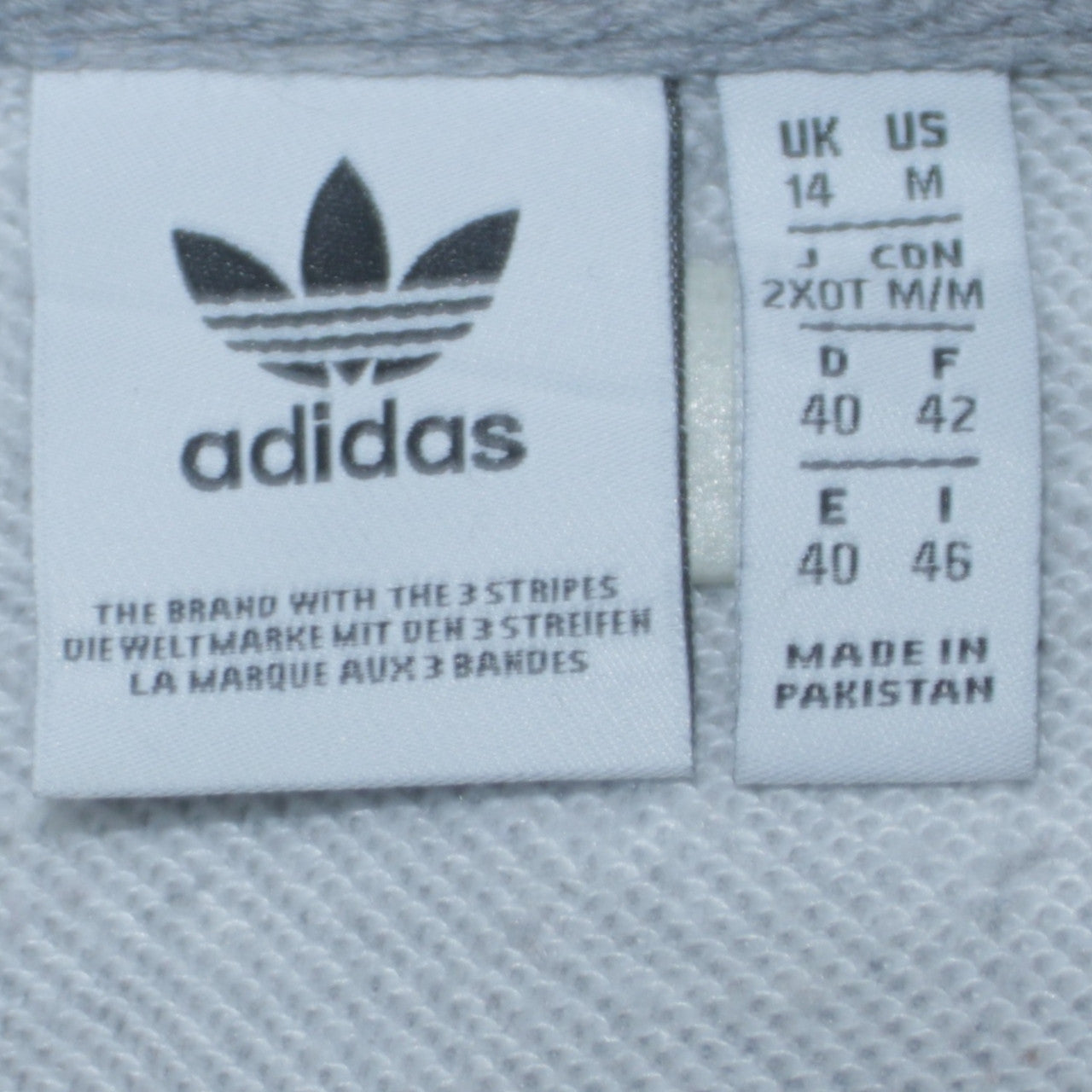 Adidas Womens Grey 1/4 Zip Hooded Sweatshirt UK 14 Lined Logo Pullover