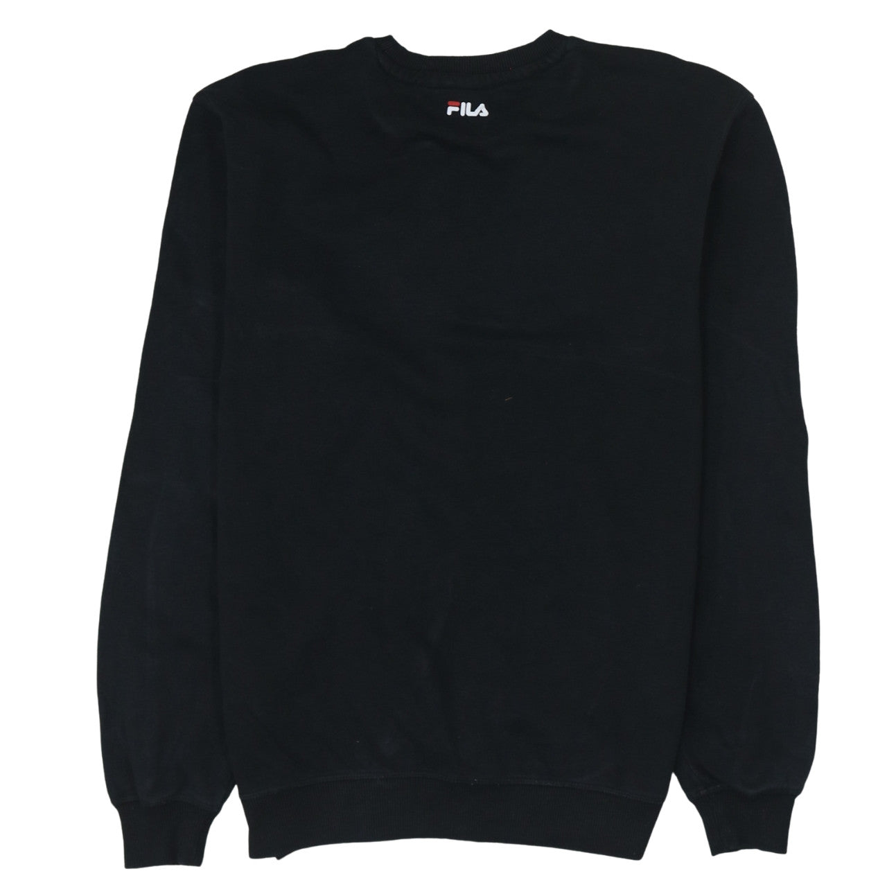 FILA Mens Black Small Logo Crew Neck Pullover Sweatshirt