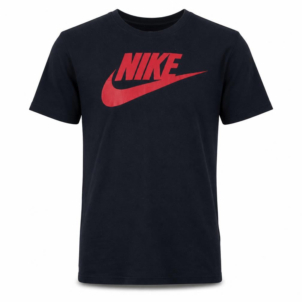 Nike Men's Black Red Logo Athletic Fit Graphic T-Shirt M