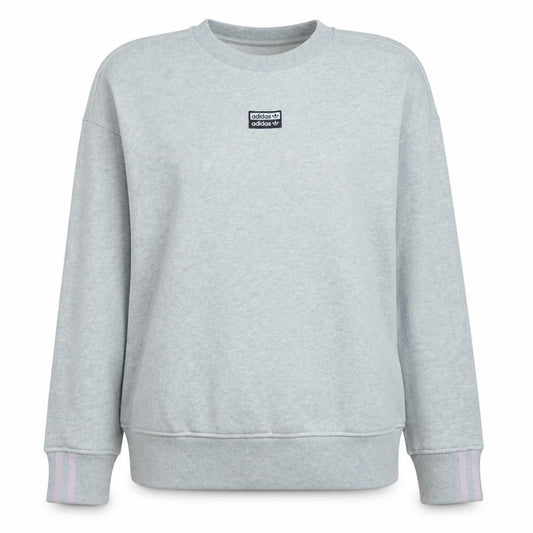Adidas Women Grey Crew Neck Sweatshirt Size 10 Classic Logo