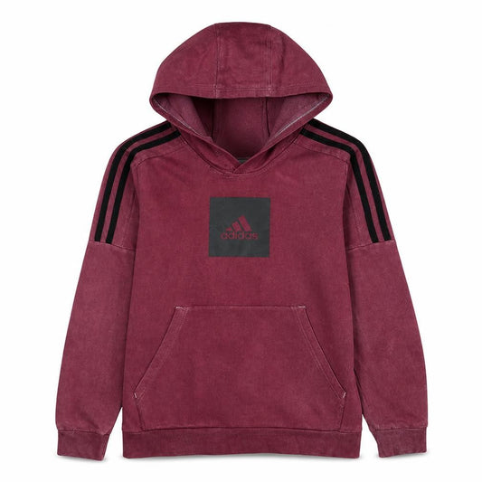 Adidas Boys Purple Fleece Pullover Hoodie 13-14 Years Hooded Sweatshirt