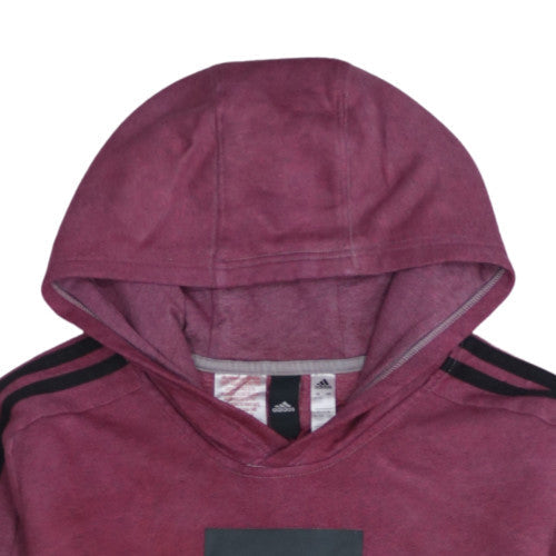 Adidas Boys Purple Fleece Pullover Hoodie 13-14 Years Hooded Sweatshirt