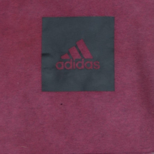 Adidas Boys Purple Fleece Pullover Hoodie 13-14 Years Hooded Sweatshirt