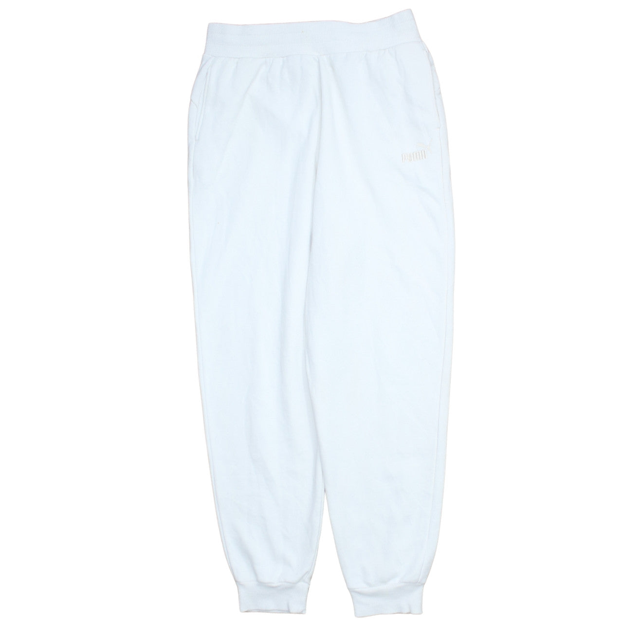 Puma Women’s White Jogger Sweatpants Size M Cotton Blend