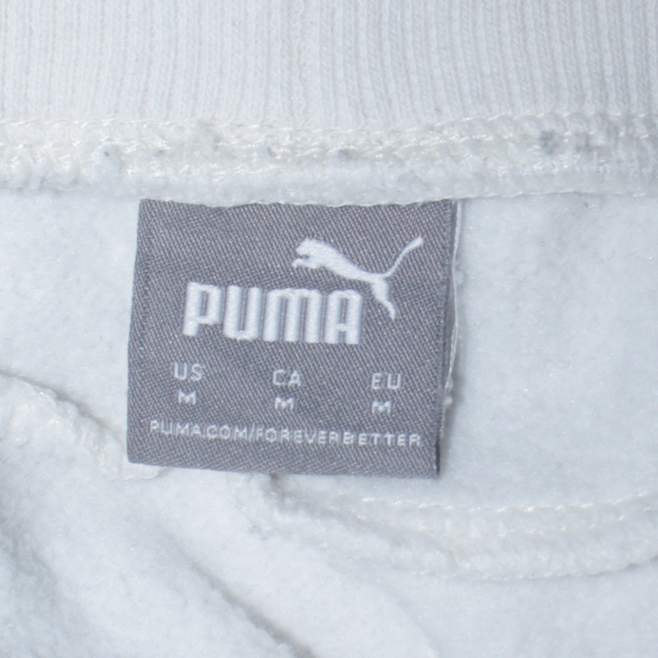 Puma Women’s White Jogger Sweatpants Size M Cotton Blend