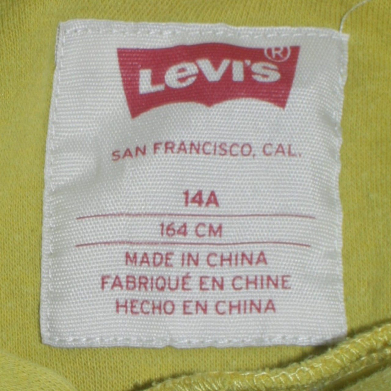 Levi's Boys Green Hoodie 14 Years 164cm Pullover Hooded Sweatshirt Logo Cotton