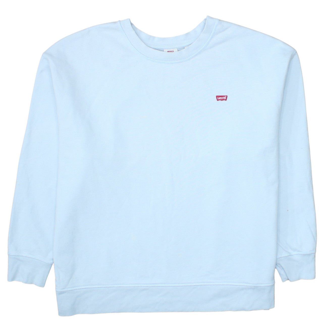 Levi's Women's Light Blue 2X Pullover Sweatshirt Crew Neck Cotton