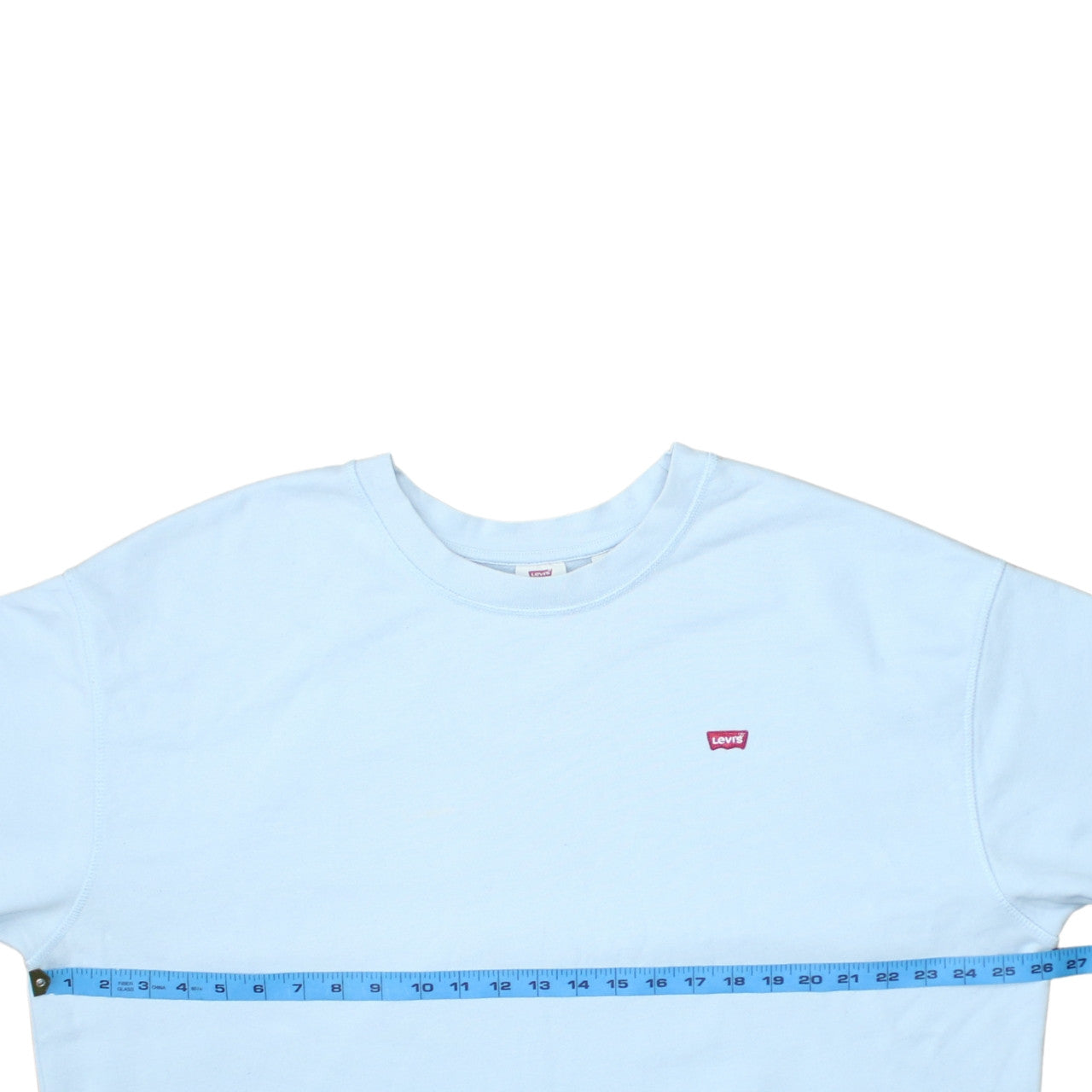 Levi's Women's Light Blue 2X Pullover Sweatshirt Crew Neck Cotton