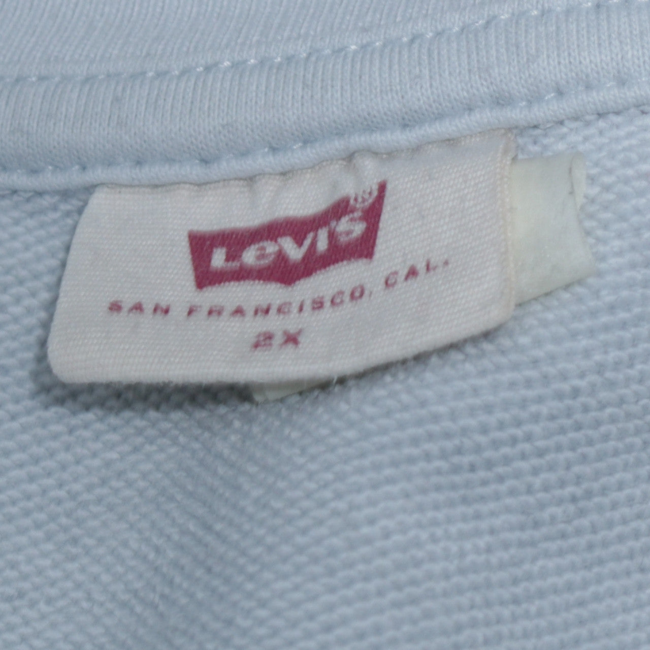 Levi's Women's Light Blue 2X Pullover Sweatshirt Crew Neck Cotton