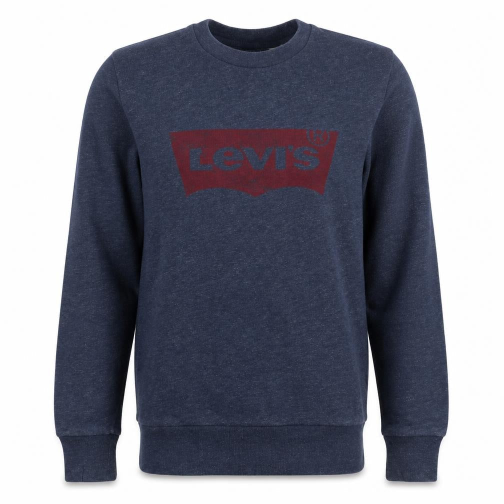 Levi's Men's Blue Crew Neck Logo Pullover Sweatshirt Size S