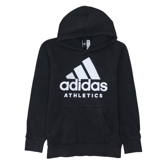 Adidas Men’s Black Pullover Hoodie Small Logo Fleece Sweatshirt