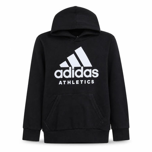 Adidas Men’s Black Pullover Hoodie Small Logo Fleece Sweatshirt