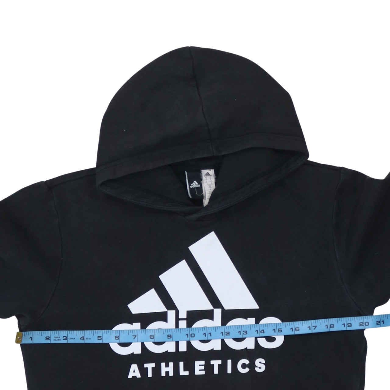 Adidas Men’s Black Pullover Hoodie Small Logo Fleece Sweatshirt