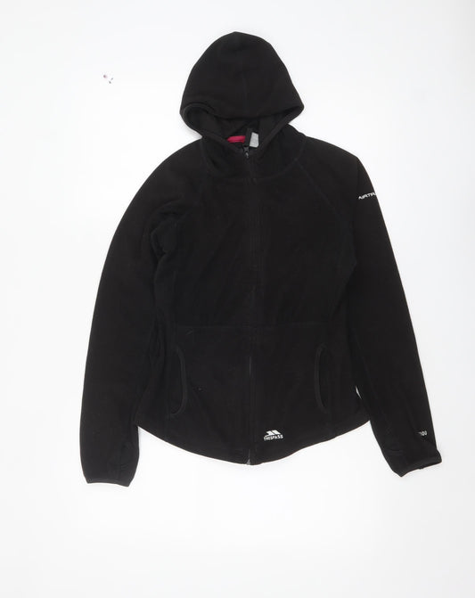 Trespass Women's Black Size 10 Full Zip Hooded Fleece Jacket